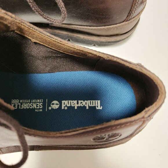 Timberland Mens Coltin Low Dark Brown Leather Shoes 8.5 - Picture 6 of 16